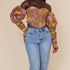 African Print Lorna Corset Top